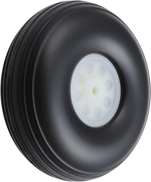 2.5" Rubber RC Airplane Tire and Wheel Sets, 2PCS Plastic Hub for RC Model Aircraft