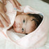 Cozy Light Pink Cotton Hooded Towel for Infants - Soft and Bath Time Essential