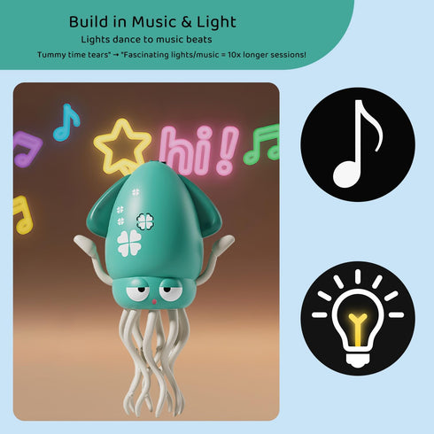 0-6 6-12 12-18 Tummy 3 4 5 6 7 8 9 10 11 12 1st Electric Crawling Dancing Octopus Toy for Walking Baby Boy Girl Months