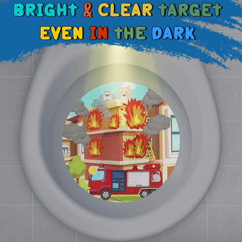 Faivykyd Potty Training with Firefighting Target, Cute Fireman Pee Light, Funny Potty Training Toilet Light for Toddler