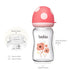 1 ((5.4oz (Pack 4), Red-1) YOHKOH Natural Glass Baby Bottle with Level Slow Flow Nipple, Newborn Anti-Colic Baby