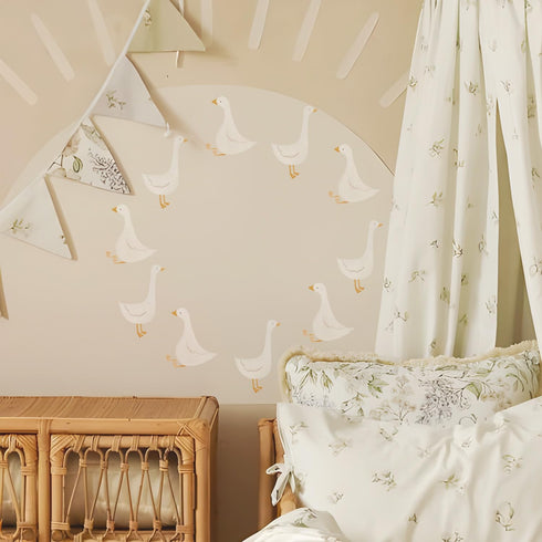 4 QUCHENG Boho Watercolor Nursery Wall Stickers Kid Room Wall Decals Removable DIY Decor PVC Sheets