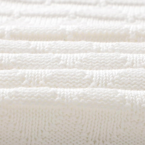 Baby Receiving Blanket for Boys Girls, Knit Neutral Swaddle Blankets, Soft Lightweight Crib Stroller Blankets, 30 x 40
