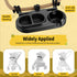 Rivonthex Universal Stroller Snack Tray, Stroller Tray Attachment with Flexible Silicone Arm Gripper & Deep Cup Holder