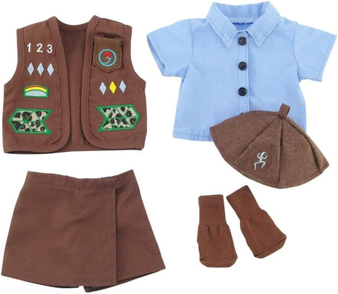 Emily Rose 18-inch Doll Clothes Modern 4-Piece Girl Scout Brownie-Inspired Uniform, Gift Boxed!