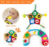 teytoy Tummy Time Pillow with Crinkle Mat & Teethers, Black and White High Contrast Baby Toys for Infant Newborn
