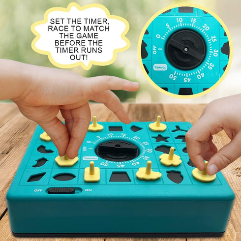 Gamie Time Game - Pop Up Board Game with Shape Matching Puzzles for Kids - Early Education Toys for Boys & Girls