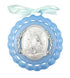 Moulded Acrylic Blue Crib Medal with Guardian Angel for Baby Boy Nursery Decor, 3 1/2 Inch