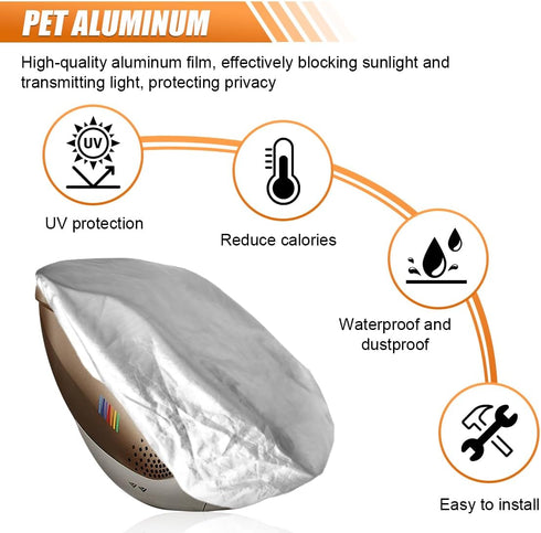 DUSCOKE Baby Car Seat Sun Shade Cover, Reflective Infant Car Seat Heat Protector with UV Protection, Dustproof Vehicle