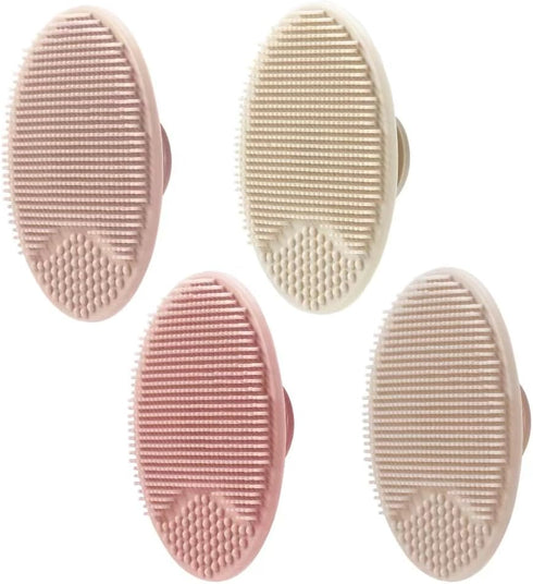 Set 4 Pack PandaEar Baby Cradle Cap Brush, Silicone Baby Bath Brush Massage Brush for Dry Skin, Cradle Cap, and Eczema