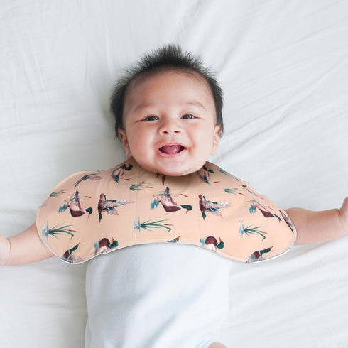 5 Pack 19"x9" Set SmoothNovelty Mallard Duck Pattern Baby Burp Cloths Soft Absorbent Burping Rags for Newborns Spit up