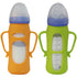 Mamigeor 8oz, 4-Pack Anti-Slip Silicone Handle Cover for Anti-Colic Glass Baby Bottles | Ergonomic Grip Support