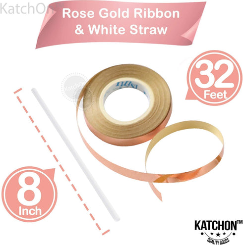 KatchOn Rose Gold One Balloons for 1st Birthday, 20 Inch Foil Balloon Letters, Baby Girls 1st Birthday Decoration