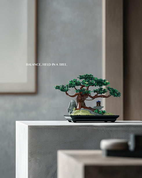 Set, (733 NF10322) Nifeliz CHAN Bonsai Tree Building Artificial Plant Model Toy for Desk or Home Decor, Peaceful Gift