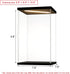 Acrylic Display Case for Collectibles - Clear Acrylic Box for Action Figures, Dolls, Lighted Trophy (Black-Solid Yellow)