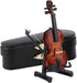 World Smalles Violin,Four Seasons Tiny Violin for Complainers,Miniature Model With Stand Case,Dollhouse