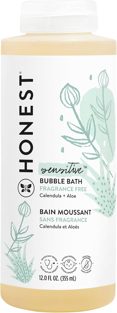 The Honest Company Foaming Bubble Bath, Gentle for Baby, Tear-free, 12 fl oz