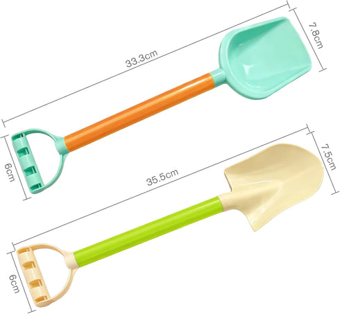 UMUACCAN 2pcs Mold,2pcs 2-15, Snowball Maker for Kids and Detachable Beach Shovels, Rolling Sand Seashell Collecting