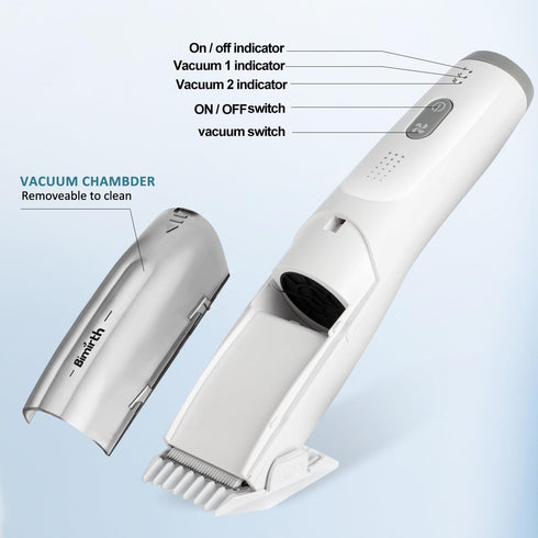 Trimmer Bimirth Baby Hair Clipper with Vacuum - Hair for Kids and Toddlers - Waterproof, Rechargeable, Cordless Hair