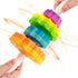 Premium Baby Spin Stack Toy, Educational Stacking Toy for Toddlers, Rainbow Spinning Wheel