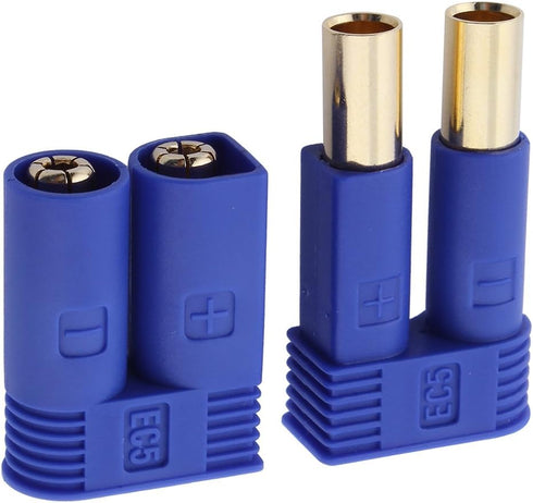 Hobbypark 5 Pairs EC5 Banana Plug Connectors - Female Male 5.0mm Gold Bullet Connector for RC Devices