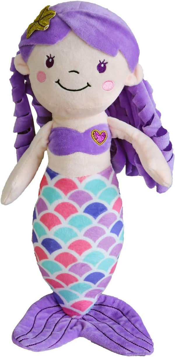 illuOKey Mermaid Doll for Girls, Mermaid Princess Plush, Soft and Snuggly Plush Animal,