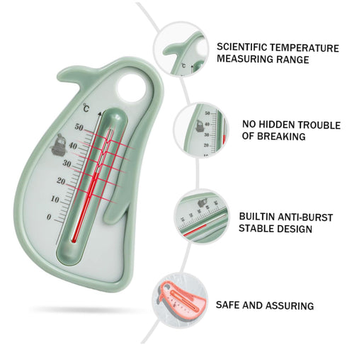 HAKIDZEL Bath Thermometer Penguin Shaped Water Temperature Measurement Tool Random Color