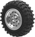 55mm/2.2in 1/10 Scale Rubber Tires & Wheel Rims AntiSkid Fit for D12 Model Parts (Silver S) by Drfeify