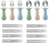 PandaEar Baby Toddler Fork and Spoon Utensil Set, 6 Pack Silicone Stainless Steel Silverware, BPA Free