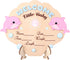 Penitue Baby Announcement Sign, 7.2x5.91x0.12in/18.3x15x0.3cm Cute Hello World Wooden Newborn Welcome Name Sign