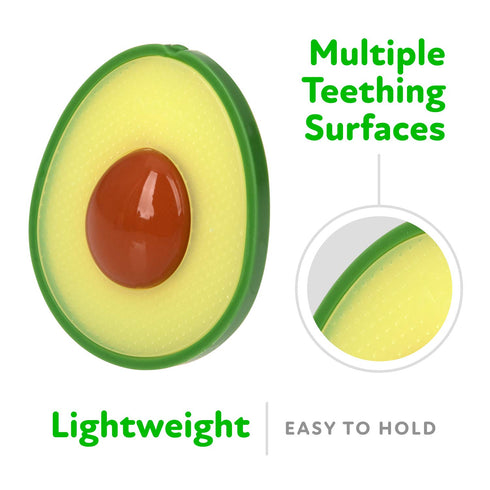 Nuby 100% Silicone Fruit Teether for 3M+, Designs Vary, Multi-Color