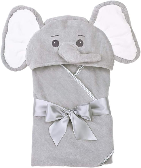 24" 24" Bearington Baby Lil' Spout Elephant Hooded Bath Towel, x