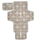 CHUROUSY Dog Paws Portable Diaper Changing Pad with Wipes Holder, Brown and White