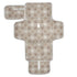 CHUROUSY Dog Paws Portable Diaper Changing Pad with Wipes Holder, Brown and White