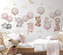 Generic (Set2) Pink Balloons With Baby Animals Wall Decal - Cute Animal Sticker for Nursery Decor - Removable Kids Room
