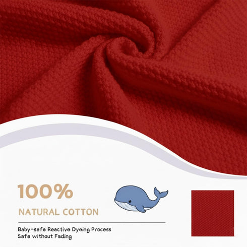Cozy 30 30 Inches Baby Knit Blanket Soft Cotton Lightweight Newborn Blanket for Crib Stroller Toddler Nursery Shower