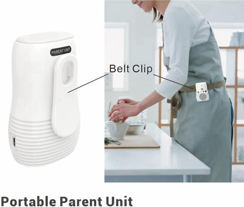 Kopinma 2-Way 2.4GHz Baby Audio Monitor Talk Baby Intercom Wireless Night Light Home Child Safety Device US-Plug Easy