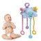 Montessori Pull String Toys for Baby, 100% Food Grade Silicone with Built-in Rattle Function, Easy to Clean (Blue)
