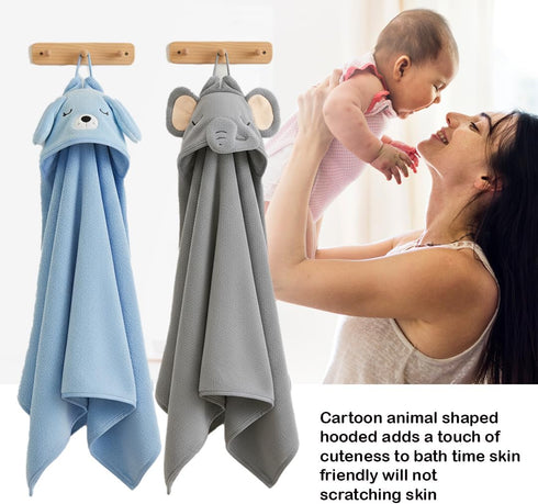 Made by Kalos Kalos Hooded Baby Towels for Newborn - Cotton Blend Large Baby Bath Towels with Hood for Boys, Girls