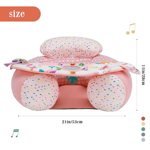 3-36 Baby Donut Sit Me Up Floor Seat for Months, Inflatable Baby Seat with Cover, Activity Chair for Sitting up