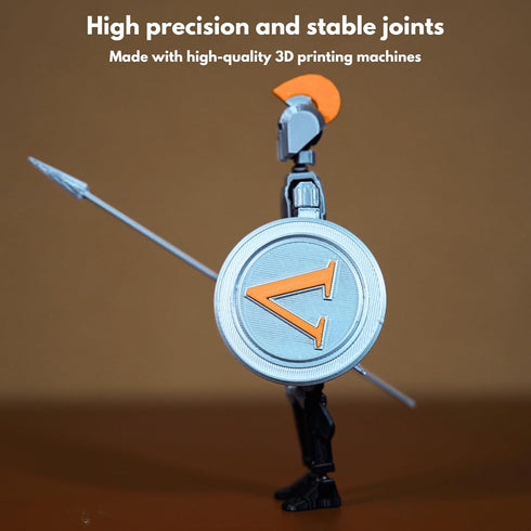 T13 (Dummy 13 13 3D Set Action Figure / Titan / Spartan Warrior) - Printed Poseable Robot with Accessories for Stop