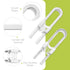 6 Pack Adjustable Cabinet Locks for Babies, U-Shaped Baby Proofing Child Locks for Cabinets, Drawers, Fridge