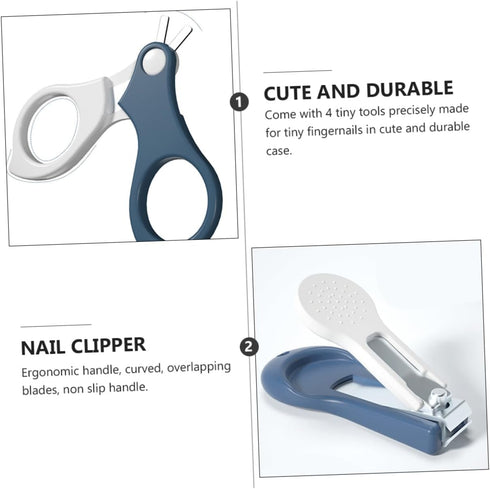 Set ORFOFE Nail Clippers Fingernail Scissors with Ergonomic Handle Portable Grooming Kit for Includes Nail File