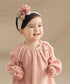 Denifery Baby Girls Cute Headband Elastic Lace Hair Band with Pink Flower Hair Accessories
