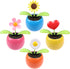 4 Solar Dancing Butterfly Toy Solar Powered Dancing Sun Flower in Colorful Pots, Animated Bobblehead Dancer Window Decor