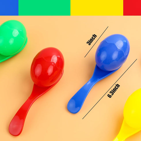 LovesTown Spoon Race Game Set, Egg Relay Race for Kids with Yolk, Outdoor Plastic Eggs Game Easter Party Favors.