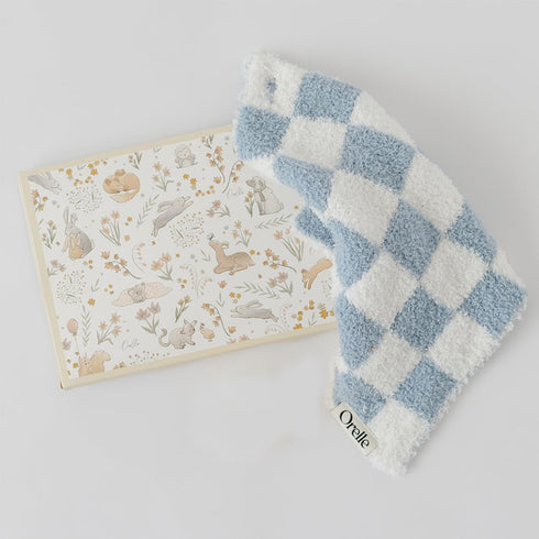 Cozy 9x9 Orelle Checkered Baby Lovey | Pacifier Holder | Ultra-Soft & Loveys for Babies | Newborn Gift & Registry