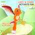 3-16 Bubble Wand Dinosaur Toys Bunny Bubble Maker Machine for Boys,Blingbrione Auto Dino Bubble Blower Green Orange