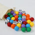 Large 18MM 30 Wahoo Board Game Replacement Marbles - 5 Each of 6 Colors, 6 Dice, and Play Bag for Aggravation Game