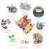 Vicloon Baby Books Toys, 2PCS Touch and Feel Crinkle Cloth Books for Newborn Early Educational Toys